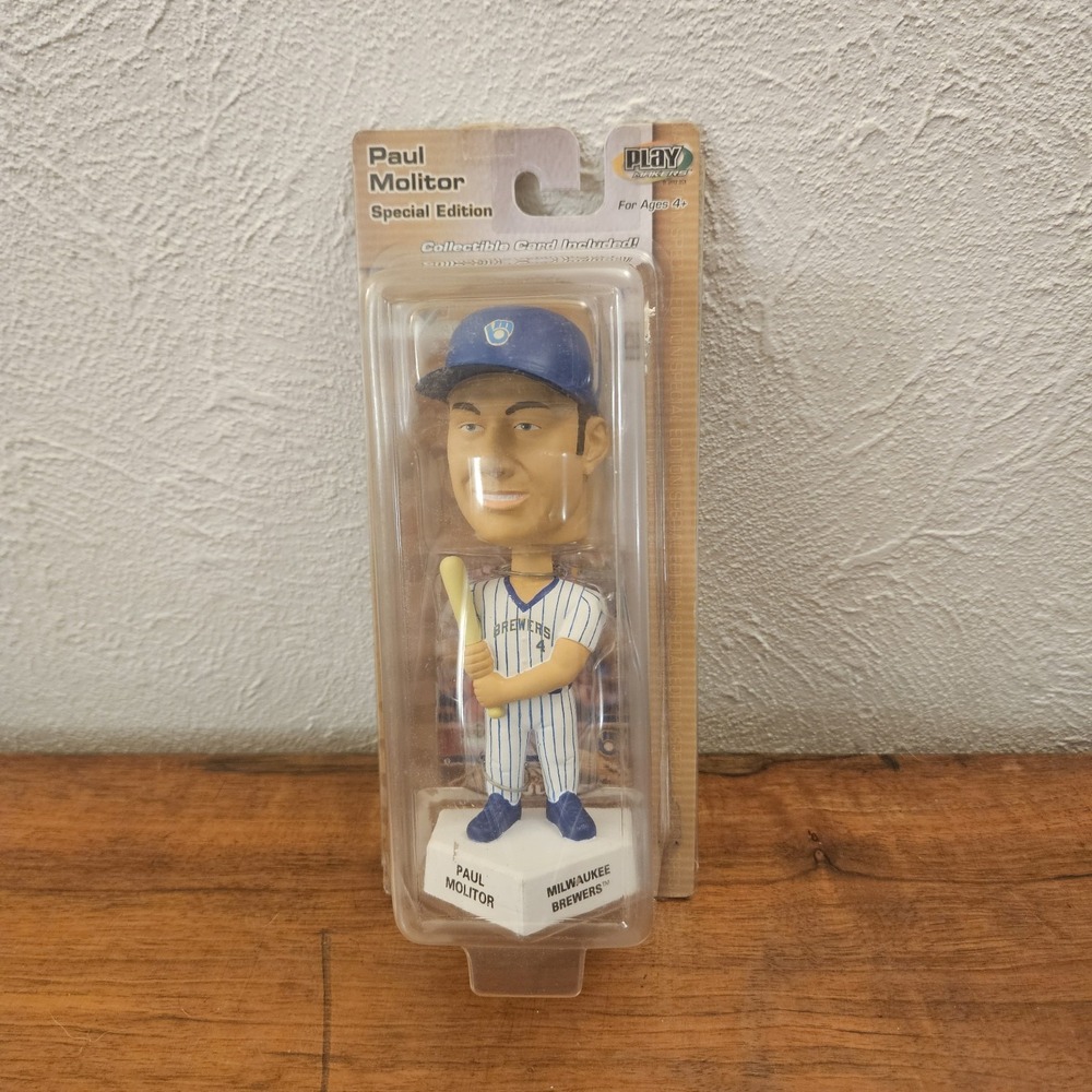 Paul Molitor Bobblehead Upper Deck Milwaukee Brewers 2002 New In Package Vintage